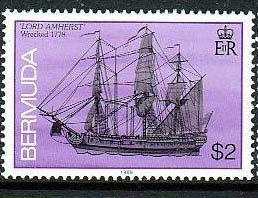 Stamp, Lord Amherst, 1778, Bermuda,  , Shipwrecks