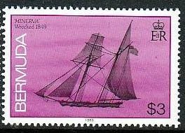 Stamp, Minerva, 1849, Bermuda,  , Shipwrecks