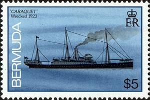Stamp, Caraquet, 1923, Bermuda,  , Shipwrecks
