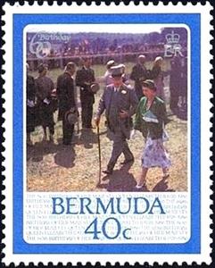 Stamp, With the Earl of Rosebury, Oaks May Meeting, Epsom, 1954, Bermuda,  , Royalty, Anniversaries and Jubilees