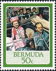 Stamp, With Prince Philip, state visit, 1979, Bermuda,  , Royalty, Anniversaries and Jubilees