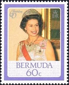 Stamp, At the British embassy in Paris, state visit, Bermuda,  , Royalty, Anniversaries and Jubilees