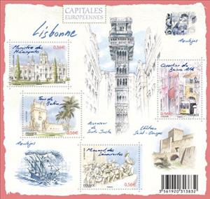 Souvenir Sheet, Lisbon, France,  , Architecture