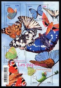 Mini Sheet, Butterflies - MiNo. 4959II-4962, France,  , Insects, Butterflies, Animals (Fauna)