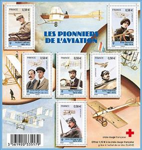 Souvenir Sheet, Aviation, France,  , Aircrafts