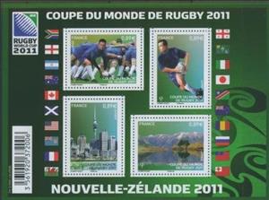 Souvenir Sheet, Rugby World Cup New zealand, France,  , Rugby