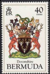 Stamp, Arms of Devonshire, Bermuda,  , Coats of Arms