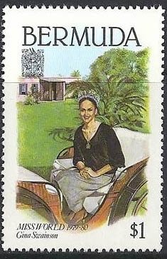 Stamp, In carriage, Bermuda,  , Famous People, Women