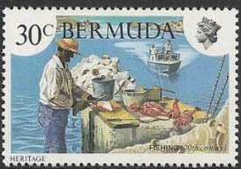 Stamp, Fisherman, Bermuda,  , Anniversaries and Jubilees