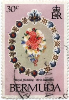 Stamp, Bouquet, Bermuda,  , Royalty