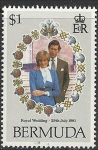 Stamp, Couple, Bermuda,  , Royalty