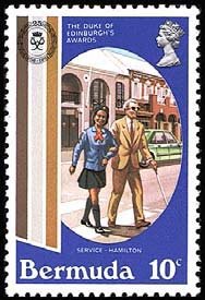 Girl Helping Blind Man Cross Street