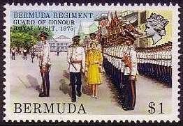 Stamp, Royal visit, 1975, Bermuda,  , Military Forces, Uniforms
