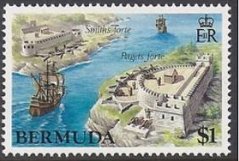 Stamp, Smiths and Pagets Forts, Bermuda,  