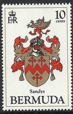 Stamp, Arms of Sir Edwin Sandys (1561-1629), Bermuda,  , Coats of Arms
