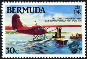 Stamp, Stinson Pilot Radio, Bermuda,  , Aviation, Aircrafts