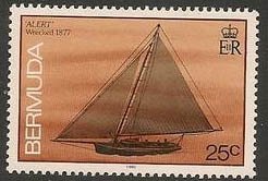 Stamp, Alert, 1877, Bermuda,  , Shipwrecks