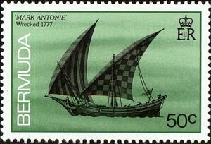 Stamp, Mark Antonie, 1777, Bermuda,  , Shipwrecks