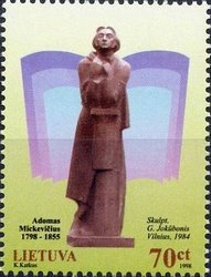 Monument "Mickiewicz" in Vilnius