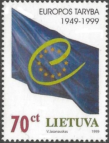Emblem and flag of Council of Europe
