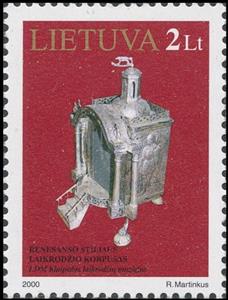 Stamp, Ancient clock, Lithuania,  , Clocks