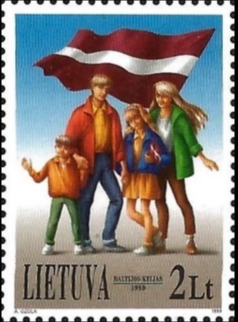 Family, Latvian flag