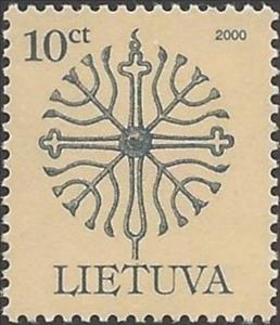 Stamp, Top of the roadside pole in Rietavas, Lithuania,  