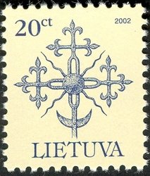 Stamp, Top of the monument in Andryunay, Lithuania,  