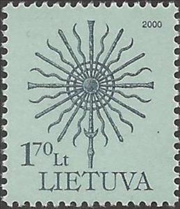 Stamp, Top of the monument in Baukay, Lithuania,  