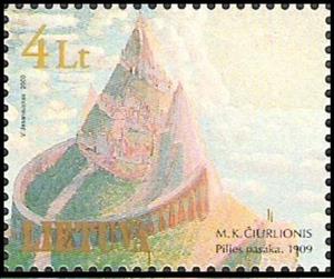 Stamp, N.K.Chiurlionis (1875-1911), Lithuania,  