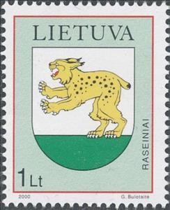 Stamp, Arms of Raseyinyai, Lithuania,  , Coats of Arms