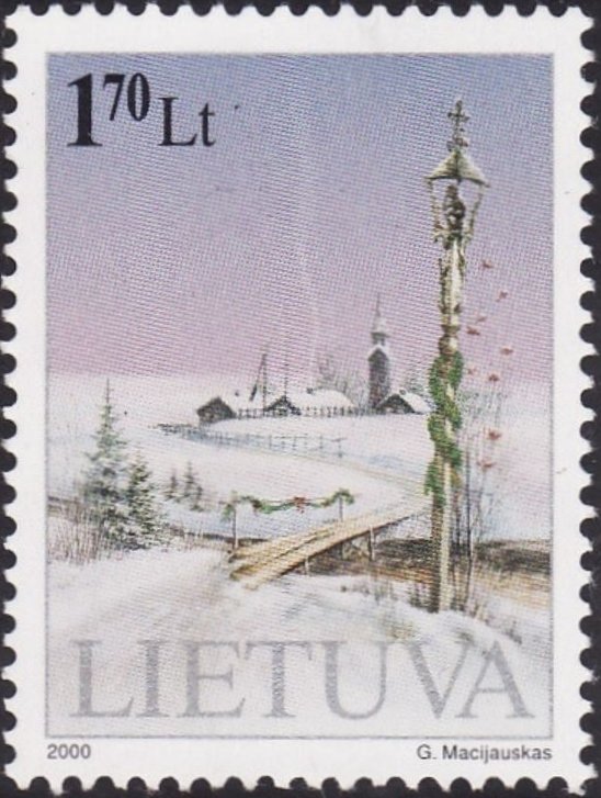 Winter landscape. First day of New Year