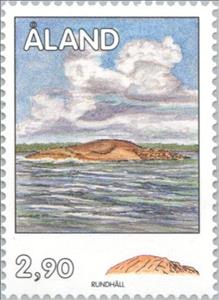 Stamp, Roche moutonnée, Åland Islands,  , Landscapes, Geology, Ice Age, Rock