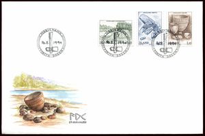 First Day Cover, Stone age, Åland Islands,  