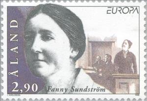 Stamp, C.E.P.T. - Famous women - Fanny Sundström, Åland Islands,  , Famous People, Postal Services, Postal Unions, C.E.P.T., Europe, Politicians, Educationalists