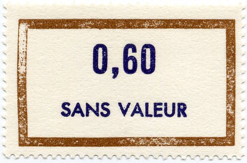 Timbre fictif de cours d'instruction