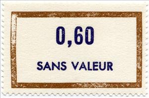 Stamp, Timbre fictif de cours d'instruction, France,  