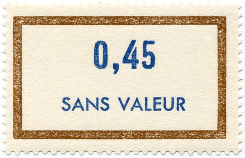 Timbre fictif de cours d'instruction