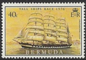 Stamp, Kruzenshtern, USSR, Bermuda,  