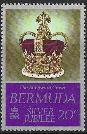Stamp, St. Edward's Crown, Bermuda,  , Royalty, Queens