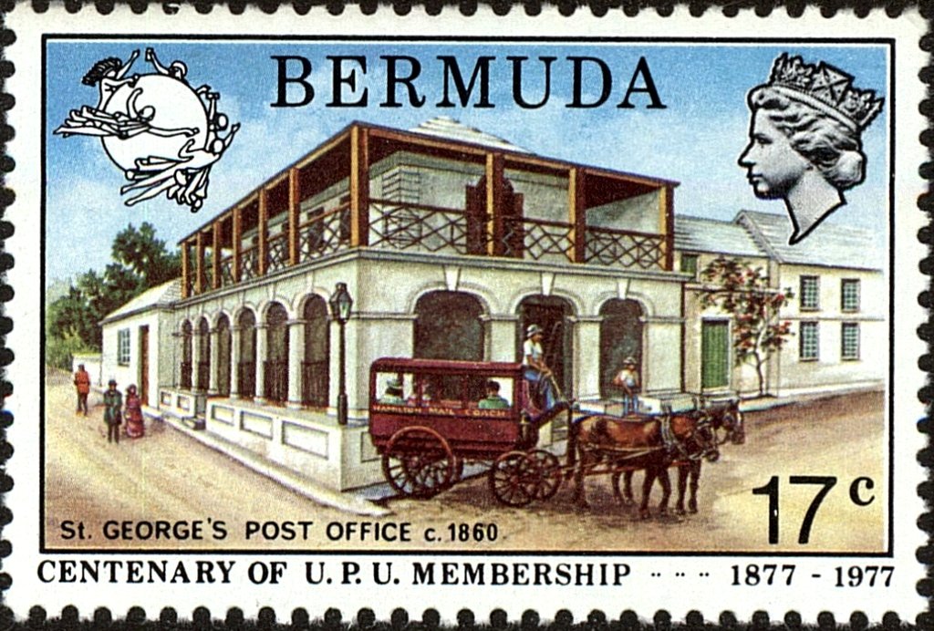 UPU Emblem and St. George's Post Office, c. 1860
