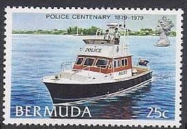 Stamp, Water patrol, Bermuda,  , Police