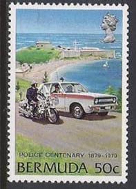 Motorbike and patrol car
