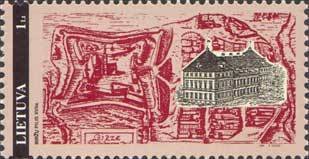 Stamp, Birzai castle, Lithuania,  