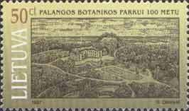 Panorama of botanical park in Palanga