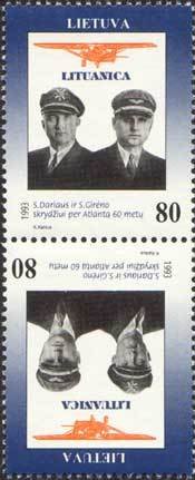Portraits of pilots Steponas Dariaus and Stasys Gireno