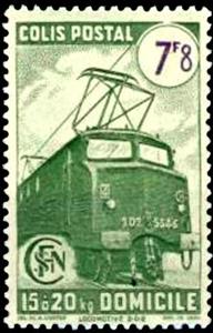 Stamp, parcel Post, France,  , Railways