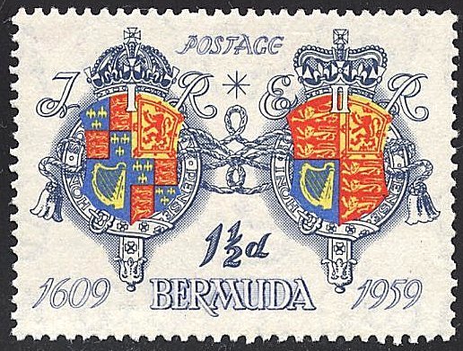 Arms of James I and Queen Elizabeth II