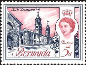 Stamp, H. M. Dockyard, Bermuda,  , Tourism, Buildings