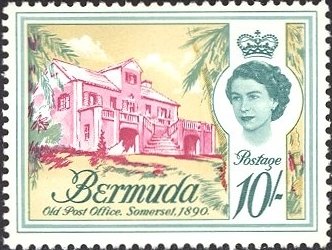 Stamp, Old Post Office, Somerset, 1890, Bermuda,  , Tourism, Buildings